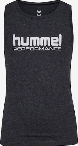 Hummel Sporttop in Schwarz: Vorderseite