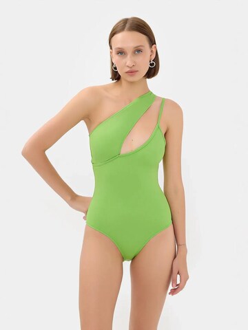Hiccup Shapingbadeanzug in Grün: Vorderseite