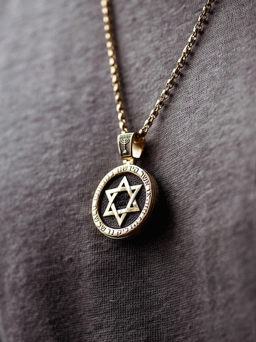 Pendentif 'GWIAZDA DAWIDA  ' REYTEL en jaune