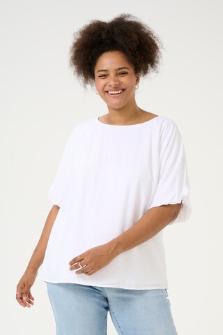 KAFFE CURVE Bluse 'Gabbi' in Weiß: Vorderseite