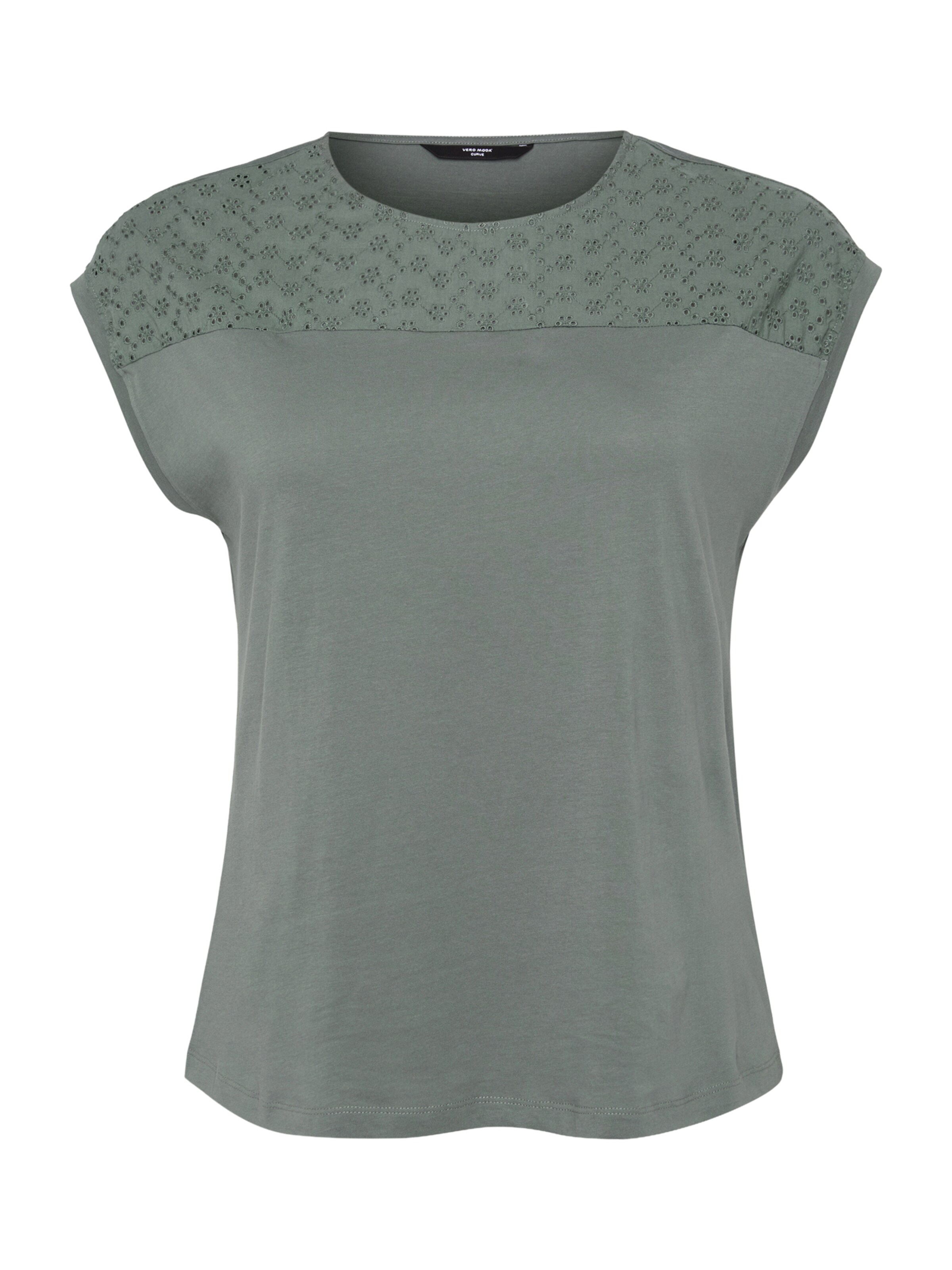 Vero Moda Curve T-Shirt 'VMCKAYA' in Grün: Vorderseite