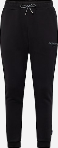 Carlo Colucci Tapered Broek 'De Salvo' in Zwart: voorkant