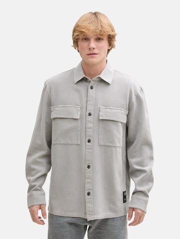 TOM TAILOR DENIM Comfort fit Overhemd in Grijs: voorkant