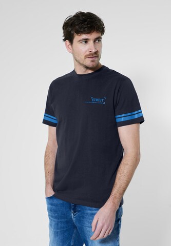 Street One MEN Shirt 'College' in Blue: front