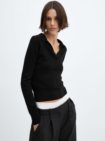 Pull-over 'VERTA' MANGO en noir : devant