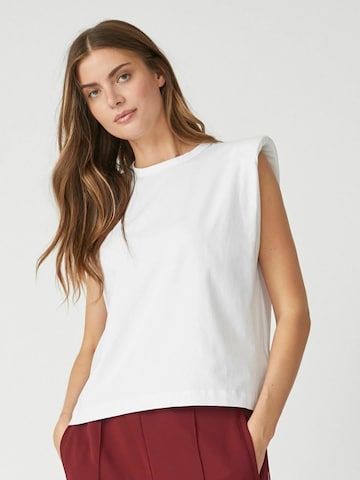 Haut 'Eduarda' co'couture en blanc : devant