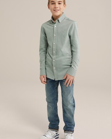 WE Fashion Regular fit Button up shirt in Green