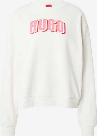 HUGO Sweatshirt 'Deroxina' i ljusrosa / eldröd / naturvit, Produktvy