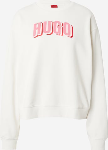 HUGO Red - Sweatshirt 'Deroxina' em branco: frente