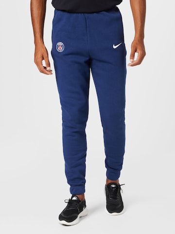 NIKE Tapered Workout Pants 'Paris Saint-Germain' in Blue: front