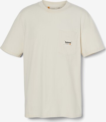 TIMBERLAND T-Shirt 'Work For The Future' in Beige: predná strana