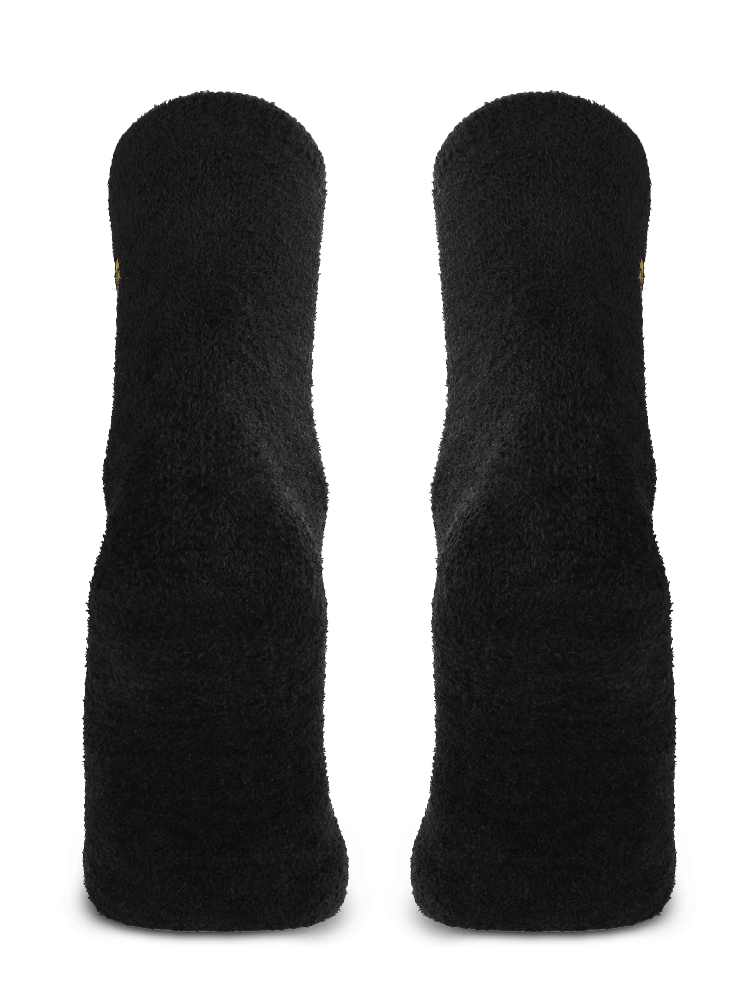 Calzino 'Kuschelsocken mit Icon Stickerei Herz Avocado Banane' di Circle Five in nero
