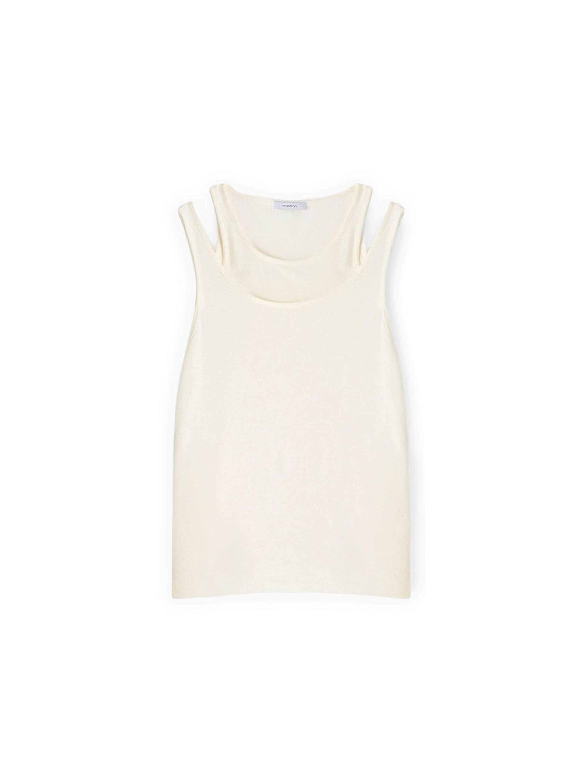 MOTIVI Shirt in Wit: voorkant