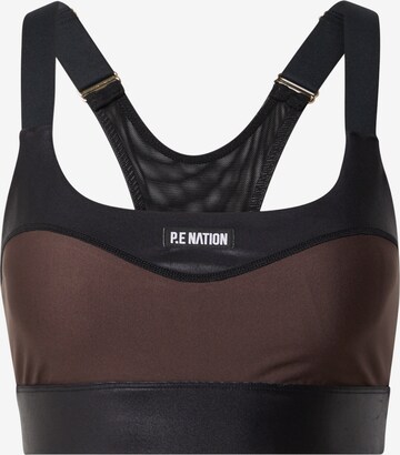 P.E Nation - Bustier Sujetador 'MASTERY' en marrón: frente