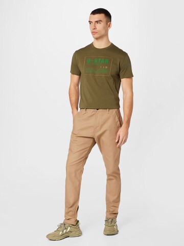 G-Star RAW Úzky strih Chino nohavice 'Bronson 2.0' - Béžová