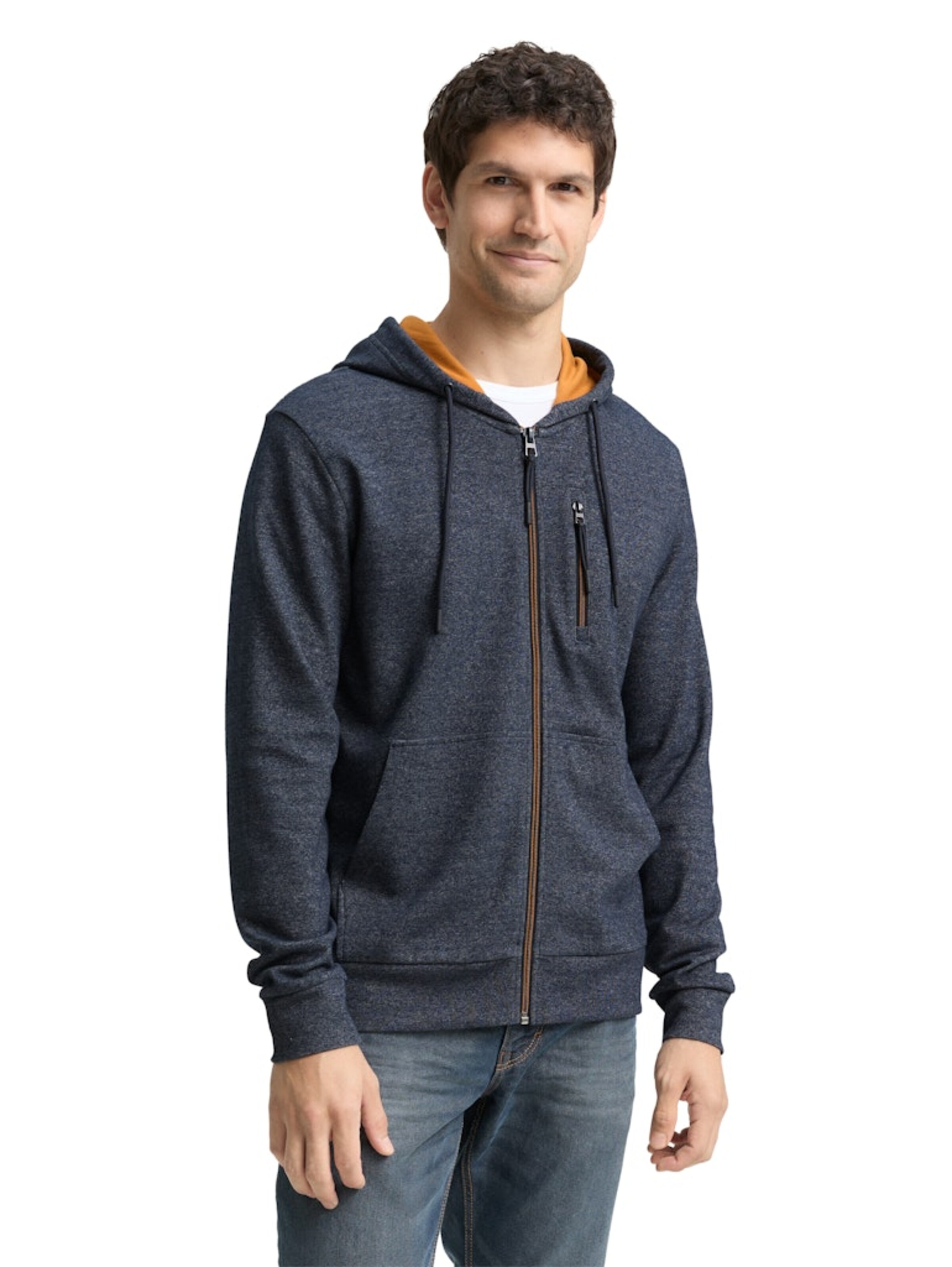 TOM TAILOR - Sudadera con cremallera en azul: frente