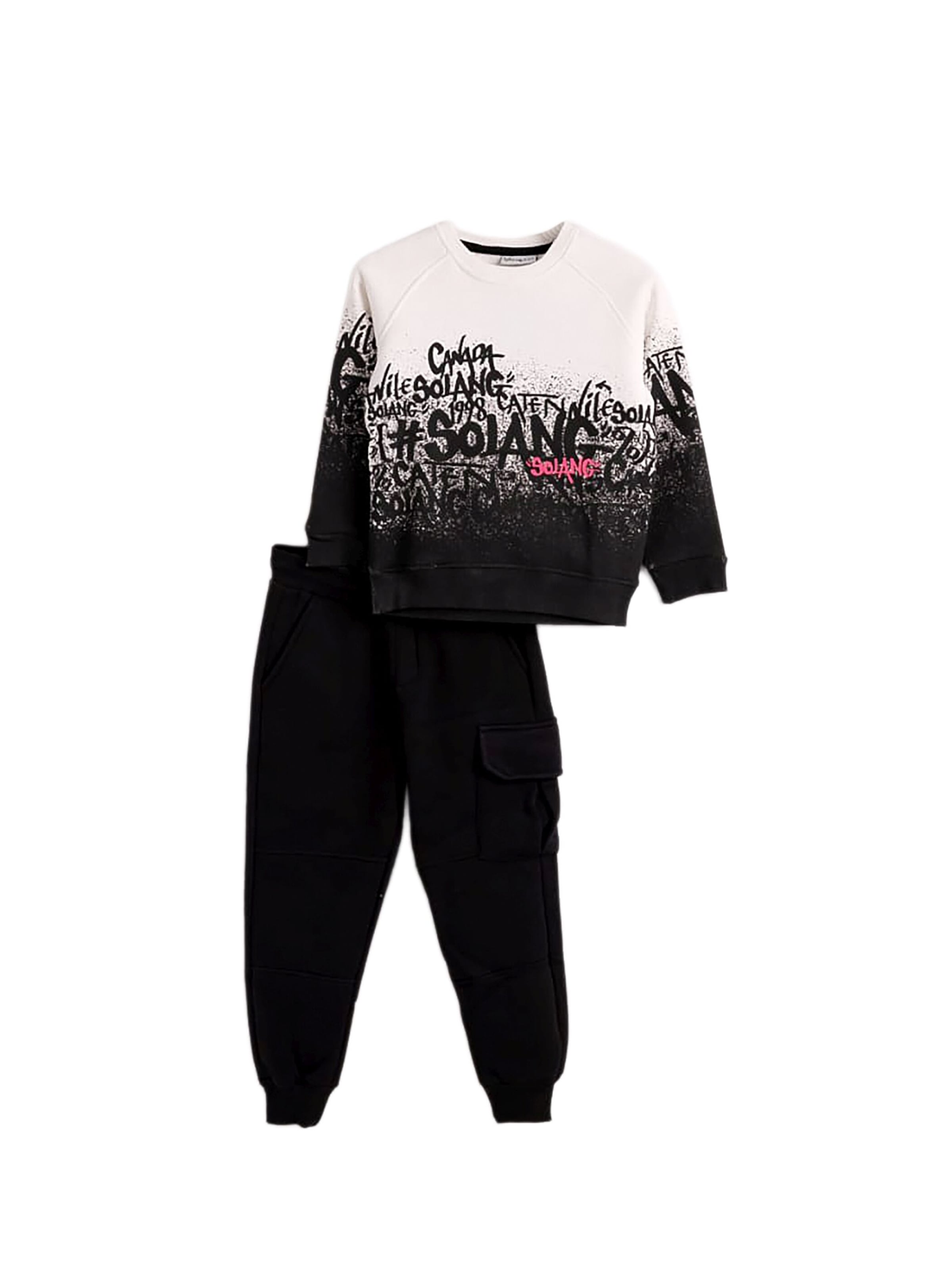 Survêtement Solang en blanc : devant