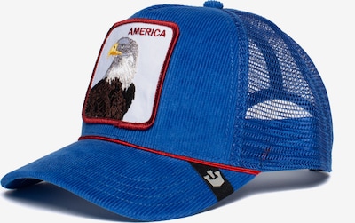 GOORIN Bros. Casquette 'America For Real' en bleu roi / chocolat / blanc, Vue avec produit
