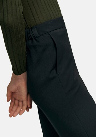 Regular Pantalon à plis Peter Hahn en noir