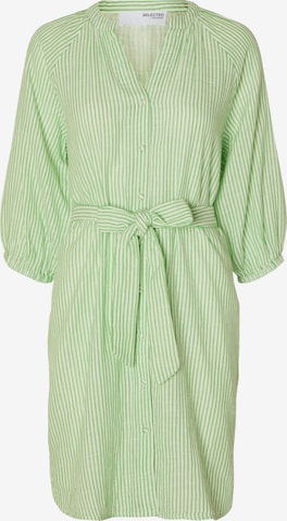 Robe-chemise 'ALBERTA' SELECTED FEMME en vert : devant