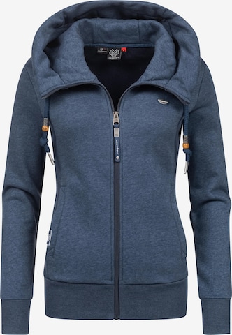 Ragwear Zip-Up Hoodie 'Emer' in Blue: front