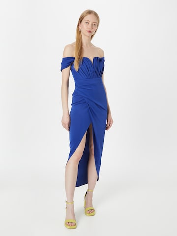 TFNC Koktejlové šaty 'PAROMA' – modrá: přední strana