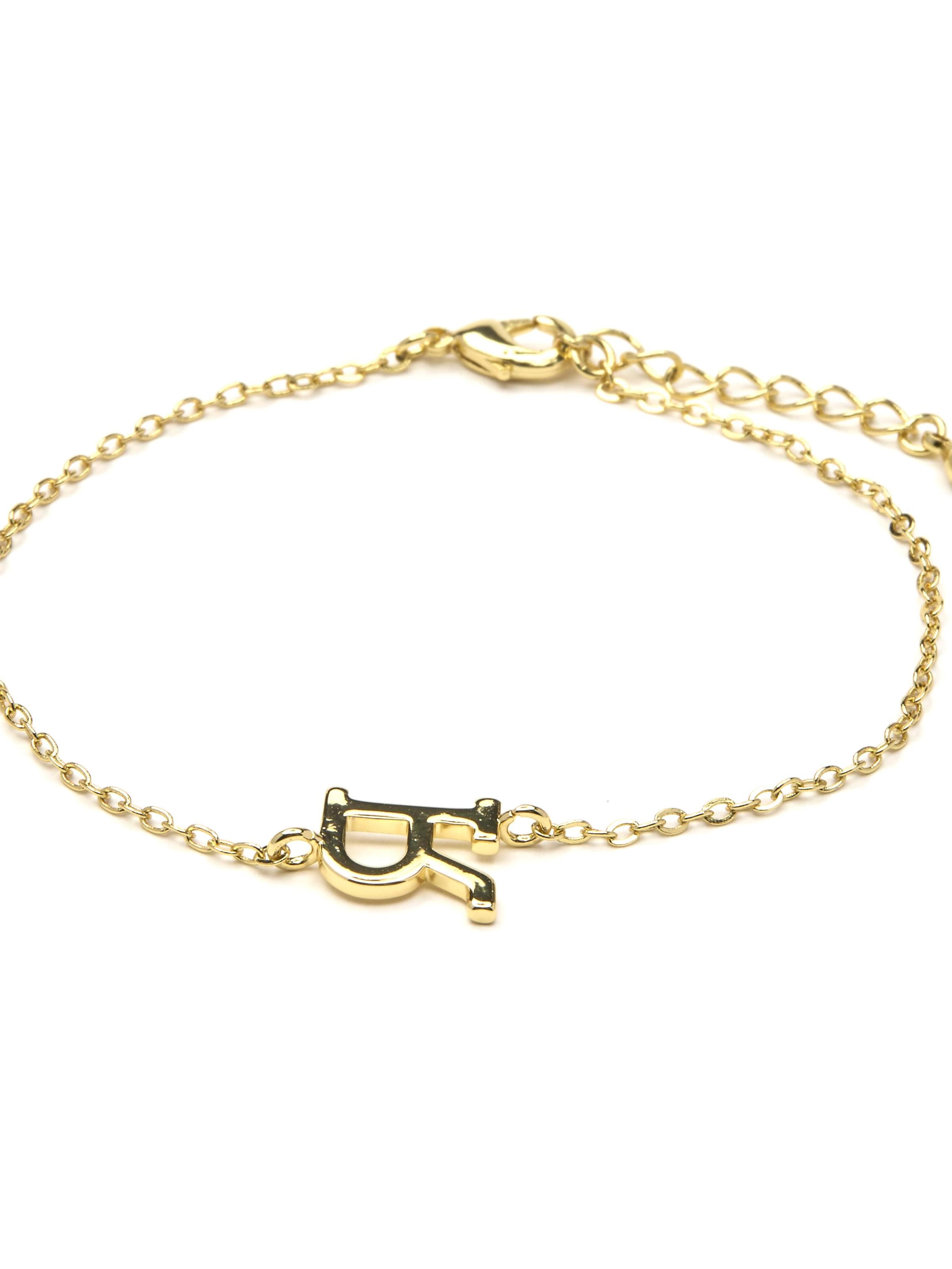 Luxenter - Pulsera 'Alphabet R' en oro