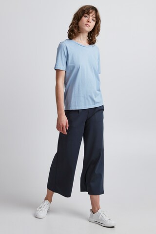 ICHI Wide Leg Hose  'KATE' in Blau