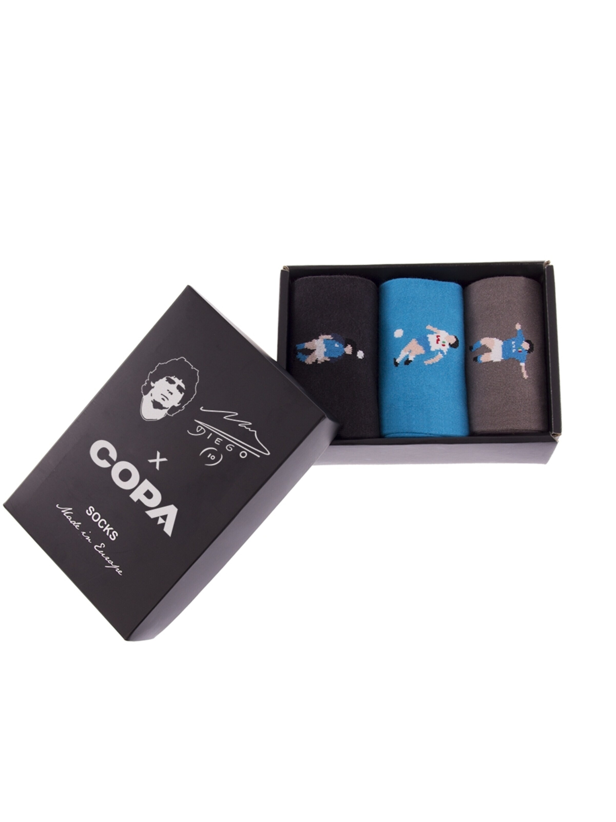 COPA FOOTBALL Kousen 'Maradona X COPA Napoli Sokken Box' in Zwart