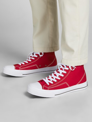 JACK & JONES High-Top Sneakers in Red