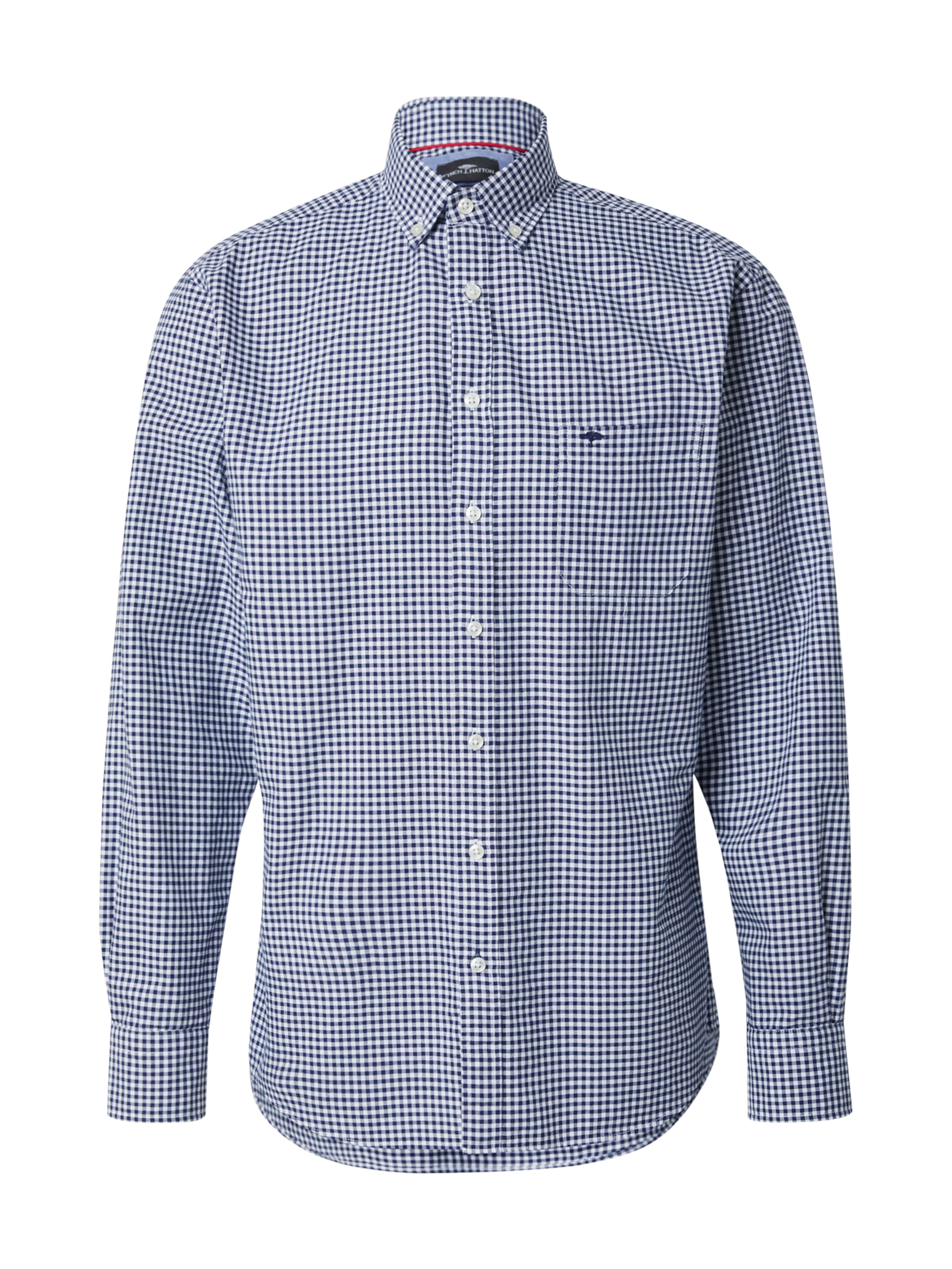 FYNCH-HATTON Regular fit Ing 'Classic Vichy' - kék: elől