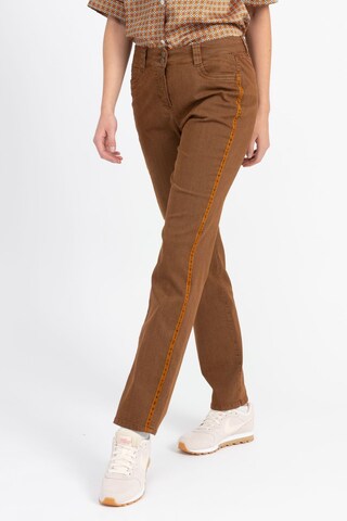 Recover Pants Jeans in Brown: front