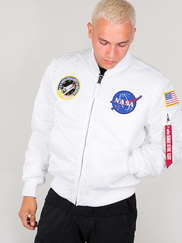 ALPHA INDUSTRIES Between-Season Jacket 'MA-1 VF NASA' in White