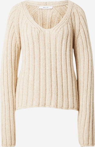 ABOUT YOU Sweater 'Victoria ' in Beige: front