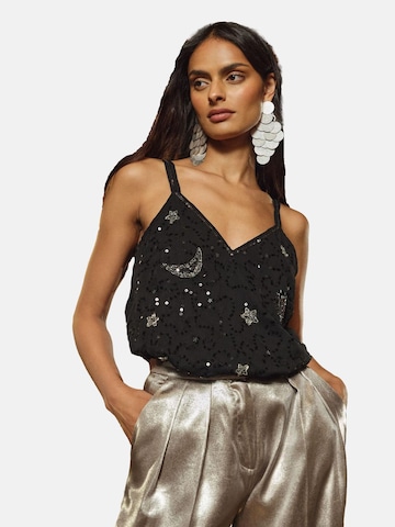 love & roses Top in Zwart: voorkant