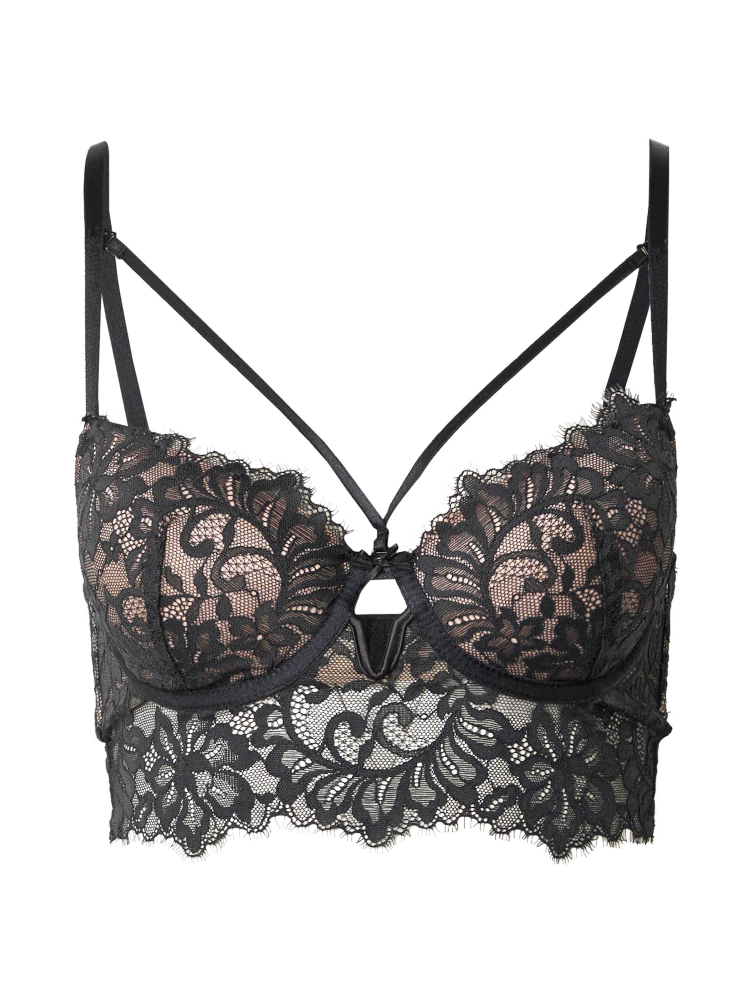 Hunkemöller T-shirt Behå 'Isabella' i svart: framsida