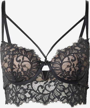 juoda Hunkemöller Marškinėliai Liemenėlė 'Isabella': priekis