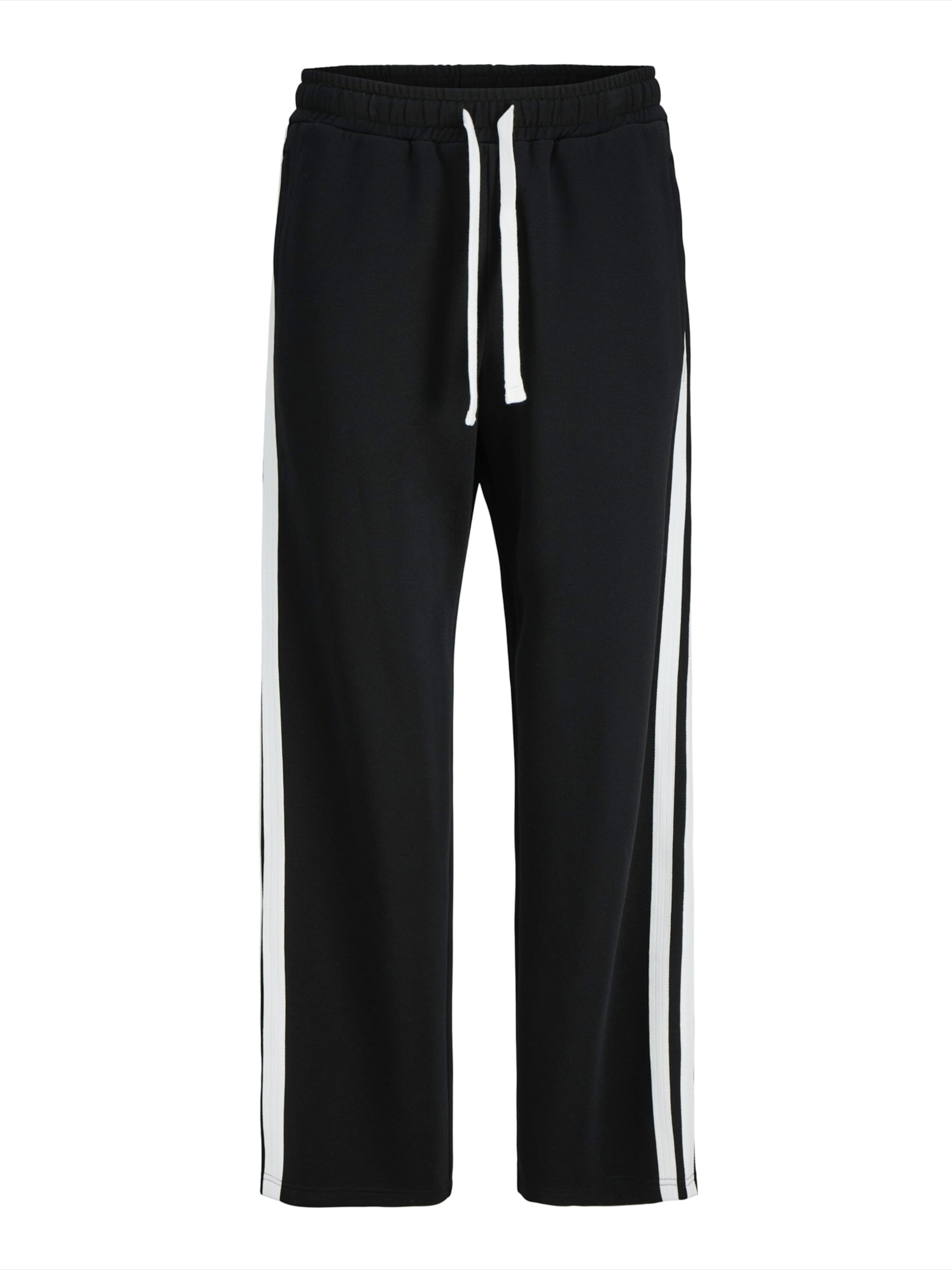 JACK & JONESWide Leg/ Široke nogavice Hlače 'JPSTBILL' - crna boja: prednji dio