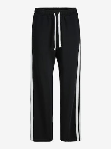 JACK & JONES Wide Leg Housut 'JPSTBILL' värissä musta: etupuoli