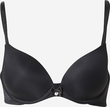 juoda Hunkemöller Marškinėliai Liemenėlė: priekis