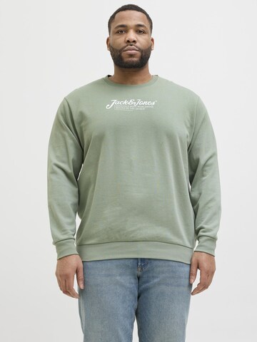Jack & Jones Plus Sweatshirt 'JJBeau' in Green: front