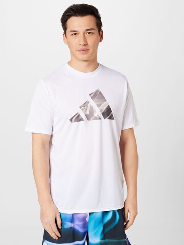 ADIDAS PERFORMANCE - Camiseta funcional 'Designed For Movement Hiit' en blanco: frente