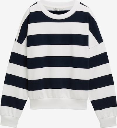 Megztinis be užsegimo iš TOM TAILOR DENIM, spalva – tamsiai mėlyna / balta, Prekių apžvalga