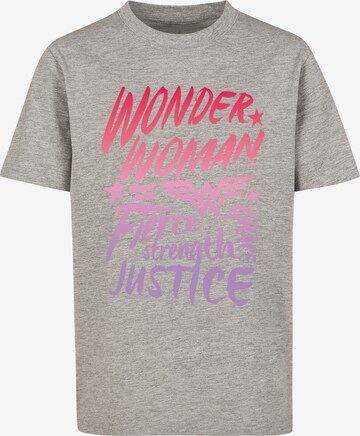 F4NT4STIC Shirt 'DC Comics Wonder Woman' in Grey: front