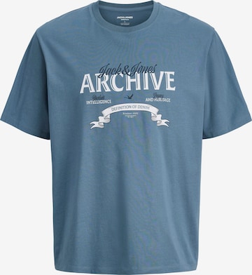 Jack & Jones Plus T-Shirt 'JJEDOVER DENIM' in Blau: Vorderseite