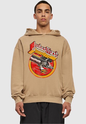 Merchcode Sweatshirt 'Judas Priest -  Solid Circle' in Beige: Vorderseite