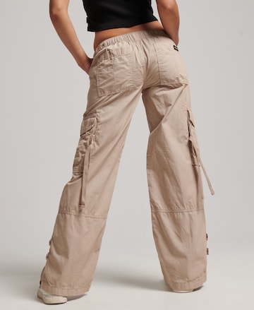 Superdry Wide leg Cargobroek in Beige