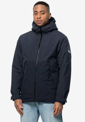 Veste outdoor 'TEMPELHOF' JACK WOLFSKIN en bleu : devant