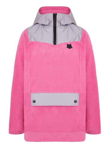 Giacca di pile 'Cat Hoodie' di Cat e Lolette in rosa: frontale