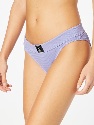 Calvin Klein Swimwear Bikini Bottoms in Blue: front